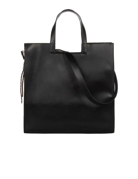 Grand sac cabas en simili cuir avec bandoulière amovible et breloques décoratives « Rinascimento »