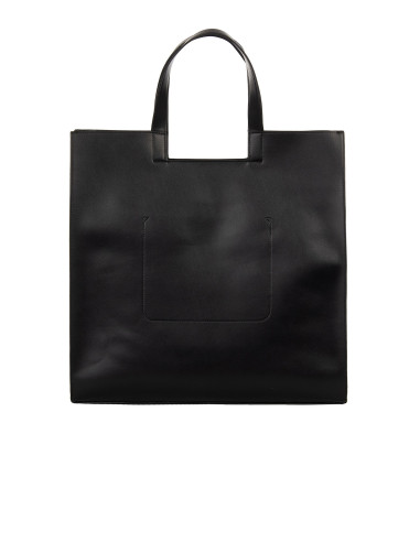 Oversized Faux Leather Shopper Bag with Detachable Shoulder Strap and Decorative Charms – Rinascimento