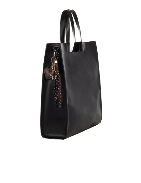 Maxi Borsa Shopper In Similpelle Con Tracolla Rimovibile E Charms Decorativi Rinascimento