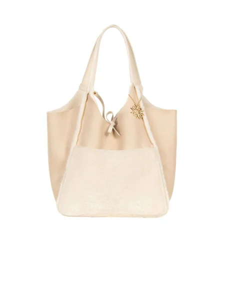 Maxi Borsa Shopper In Simil-Montone Con Pochette Interna Rinascimento