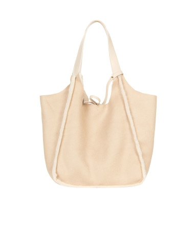 Maxi Borsa Shopper In Simil-Montone Con Pochette Interna Rinascimento