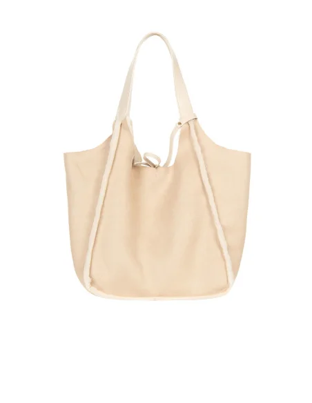 Oversized Faux Sheepskin Shopper Bag with Internal Clutch – Rinascimento