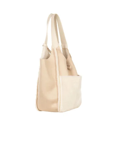 Maxi Borsa Shopper In Simil-Montone Con Pochette Interna Rinascimento