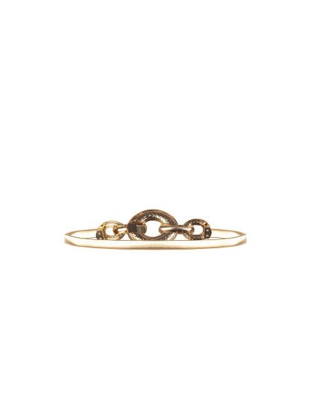Elastic Metal Belt with a Hammered Rinascimento Buckle