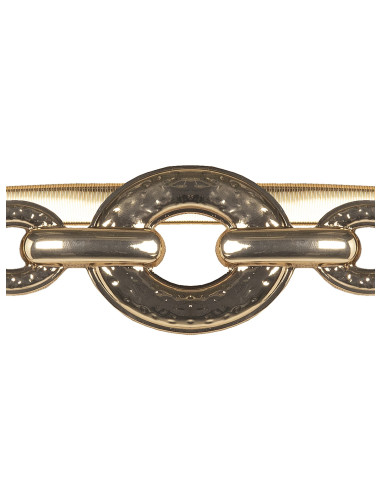 Elastic Metal Belt with a Hammered Rinascimento Buckle