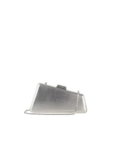 Pochette Rigida A Trapezio In Similpelle Metallizzata Con Tracolla Catena Rinascimento