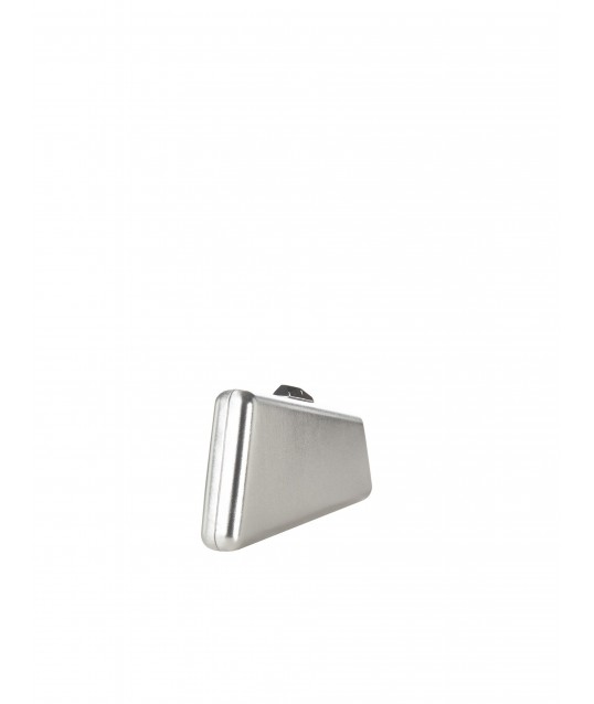 Pochette Rigida A Trapezio In Similpelle Metallizzata Con Tracolla Catena Rinascimento