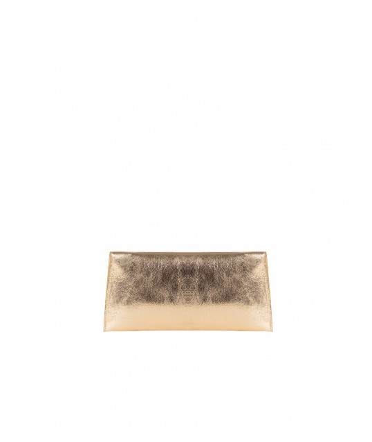 Pochette Rigida In Similpelle Metallizzata Con Tracolla Catena Rinascimento