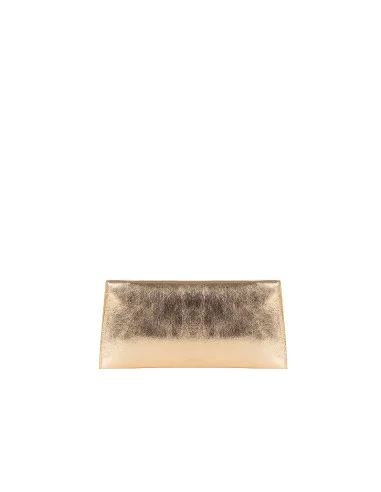Pochette Rigida In Similpelle Metallizzata Con Tracolla Catena Rinascimento