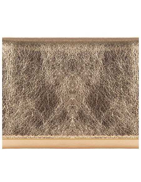 Pochette Rigida In Similpelle Metallizzata Con Tracolla Catena Rinascimento
