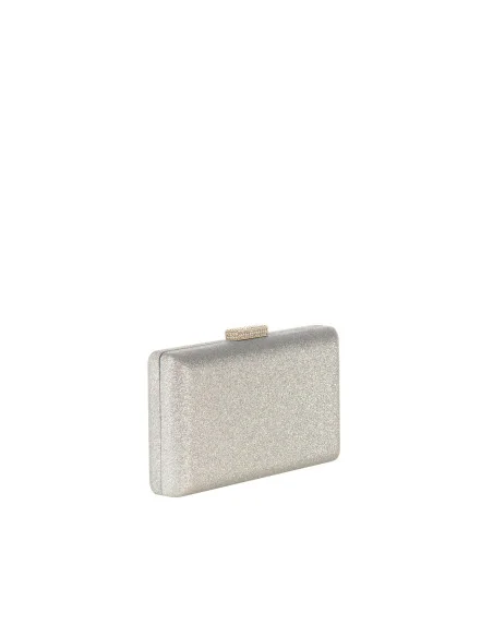Pochette rigide à paillettes avec fermeture à paillettes et bandoulière à chaîne « Rinascimento »