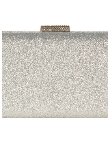 Pochette rigide à paillettes avec fermeture à paillettes et bandoulière à chaîne « Rinascimento »