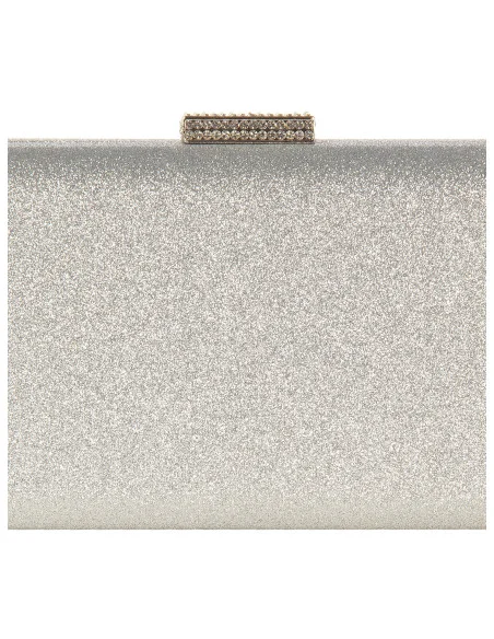 Pochette Rigida Glitter Con Chiusura In Glitter E Tracolla Catena Rinascimento