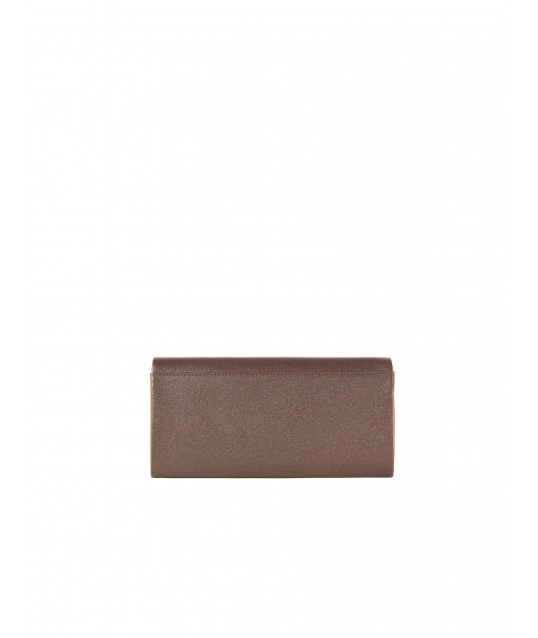 Pochette rigide à paillettes avec détail métallique et bandoulière à chaîne « Rinascimento »