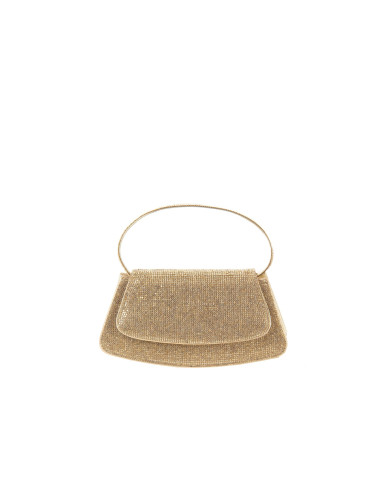 Rinascimento Handbag Covered in Rhinestones with Chain Shoulder Strap