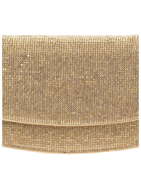 Sac à main recouvert de strass avec bandoulière en chaîne « Rinascimento »