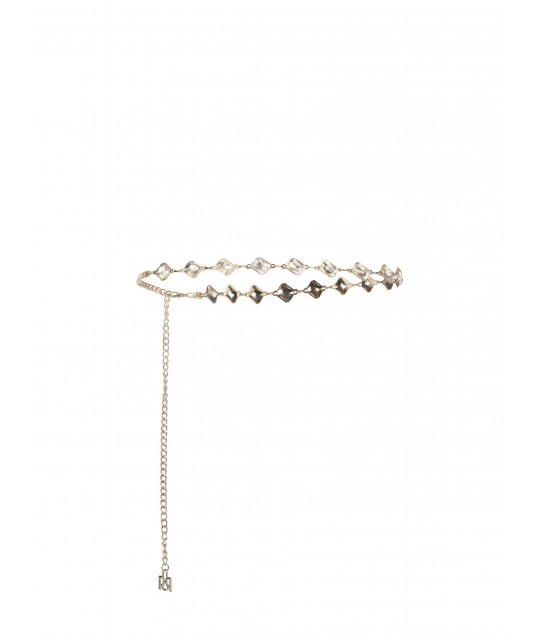 Rinascimento-style Jewelled Chain Belt with Cabochon Crystals