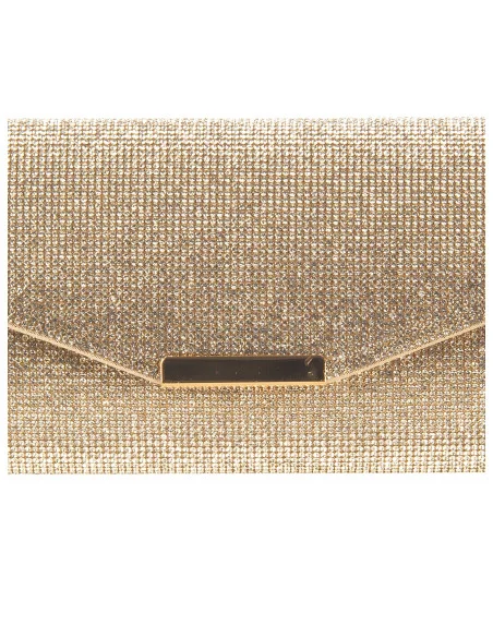 Pochette recouverte de strass avec bandoulière en chaîne « Rinascimento »
