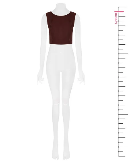 Crop top souple en satin Envers « Rinascimento »