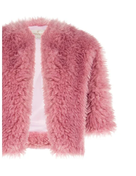 Manteau court en fausse fourrure à manches 3/4 « Rinascimento »