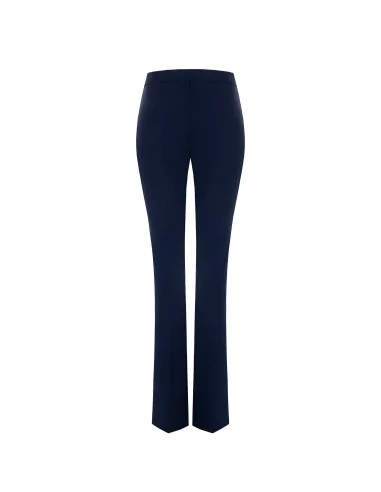 Flared Trousers in Technical Fabric with a Side Zip – Rinascimento