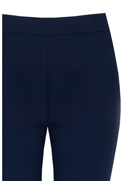 Flared Trousers in Technical Fabric with a Side Zip – Rinascimento
