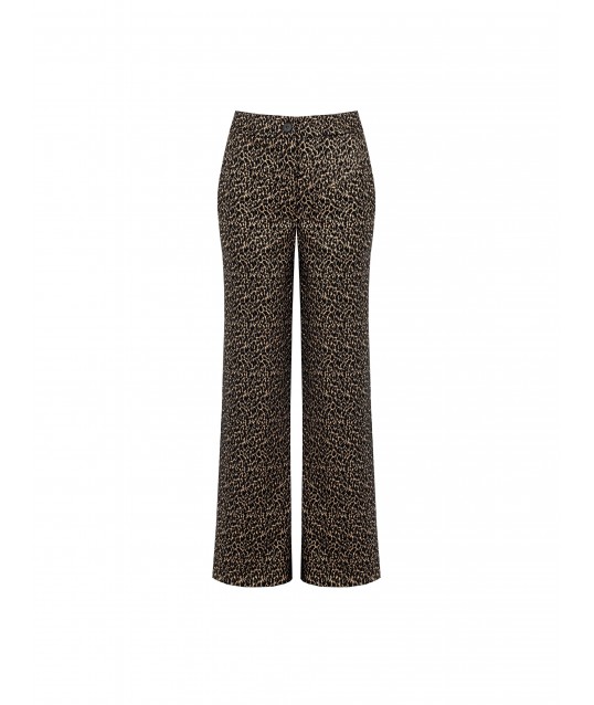Pantalon droit à motifs tachetés avec poches « Rinascimento »