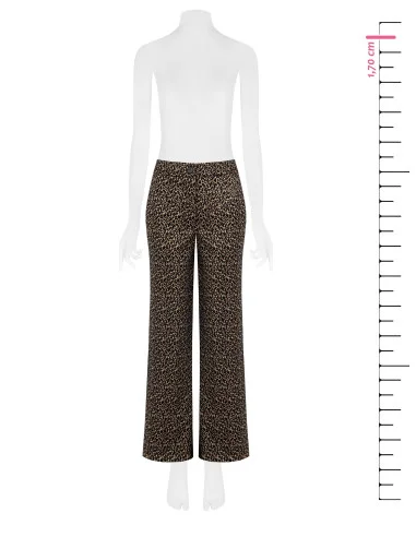 Pantaloni Dritti Maculati Con Tasche Rinascimento