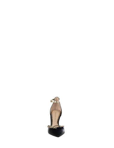 Rinascimento Metallic Pumps with Bow and Strap