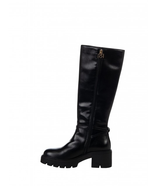 Stivali Chunky Con Cinturino Incrociato E Targhetta Logo Rr Rinascimento