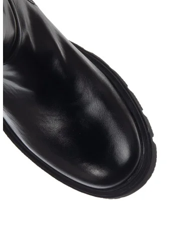 Stivali Chunky Con Cinturino Incrociato E Targhetta Logo Rr Rinascimento