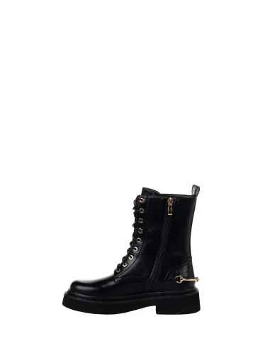 'Rinascimento' Ankle Boots with Metallic Heel Detail