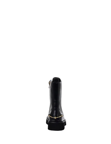 'Rinascimento' Ankle Boots with Metallic Heel Detail