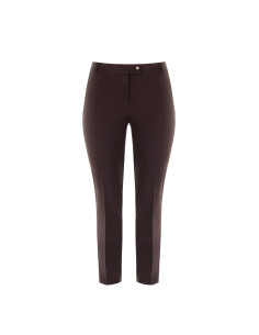 Curvy Cigarette Trousers in Technical Fabric with Elasticated Waist at the Back – Rinascimento Curvy