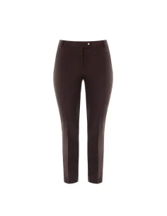 Pantalon cigarette pour femmes rondes en tissu technique avec élastique à l'arrière - Rinascimento Curvy