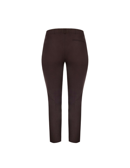 Curvy Cigarette Trousers in Technical Fabric with Elasticated Waist at the Back – Rinascimento Curvy