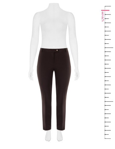 Pantalon cigarette pour femmes rondes en tissu technique avec élastique à l'arrière - Rinascimento Curvy