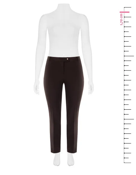 Pantalon cigarette pour femmes rondes en tissu technique avec élastique à l'arrière - Rinascimento Curvy
