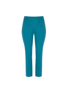 Pantalon droit pour femmes rondes en crêpe scuba avec élastique à l'arrière - Rinascimento Curvy