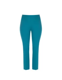 Pantalon droit pour femmes rondes en crêpe scuba avec élastique à l'arrière - Rinascimento Curvy