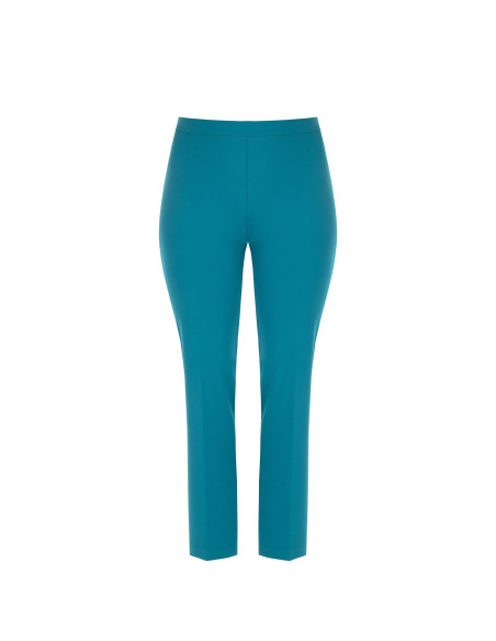 Pantaloni Curvy Dritti In Scuba Crepe Con Elastico Dietro Rinascimento Curvy