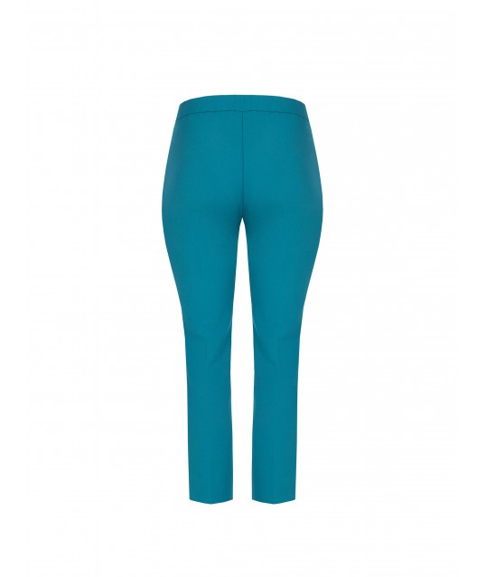 Pantalon droit pour femmes rondes en crêpe scuba avec élastique à l'arrière - Rinascimento Curvy