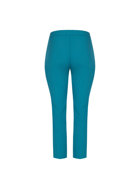 Pantalon droit pour femmes rondes en crêpe scuba avec élastique à l'arrière - Rinascimento Curvy