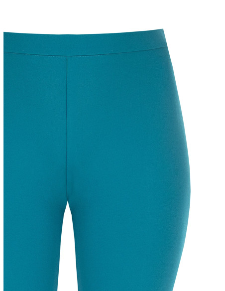 Curvy Straight-Leg Scuba Crepe Trousers with Elasticated Waist at the Back – Rinascimento Curvy