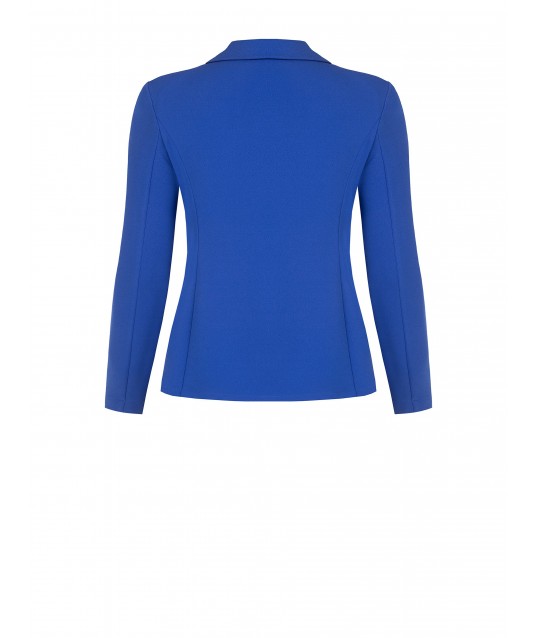 Giacca Blazer Curvy Sfiancata In Scuba Crepe Con Bottoni Coordinati Rinascimento Curvy