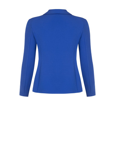 Veste blazer cintrée pour femmes rondes en crêpe scuba avec boutons assortis – Rinascimento Curvy