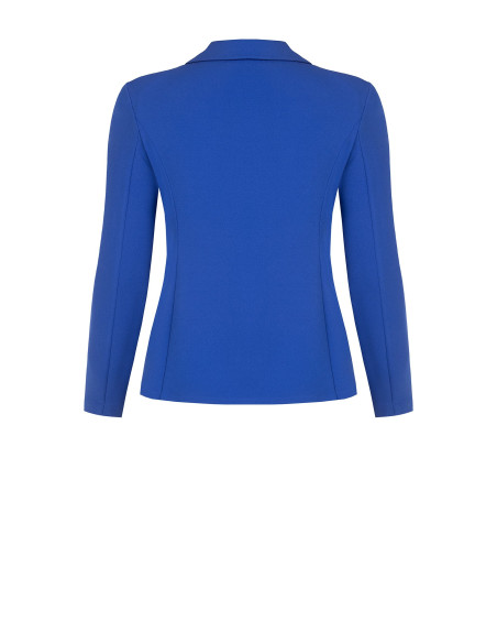 Veste blazer cintrée pour femmes rondes en crêpe scuba avec boutons assortis – Rinascimento Curvy