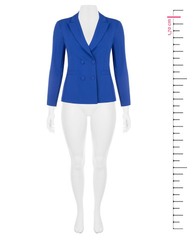Veste blazer cintrée pour femmes rondes en crêpe scuba avec boutons assortis – Rinascimento Curvy