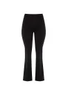 Pantaloni Curvy Flare In Scuba Crepe Con Elastico Dietro E Zip Laterale Rinascimento Curvy