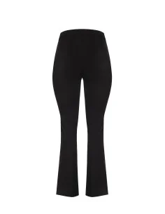 Pantaloni Curvy Flare In Scuba Crepe Con Elastico Dietro E Zip Laterale Rinascimento Curvy 2